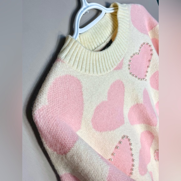 💥💥BRAND NEW💥💥CIDER Heart & Pearl Sweater - Picture 3 of 12